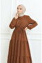 Aerobin Fabric Belted Dress 1016-04 Brown - 3