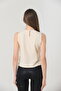 Women's Round Neck Openwork Lace Knit Sweater - 5