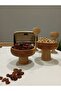 Set of 2 11.5 Cm Wooden Presentation Set Coffee Presentation Breakfast Presentation Fruit Presentation Decor - 2