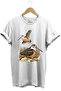 Hunting Hunter Cullery Hunting Printed 100% Cotton Regular Fit White T-Shirt
