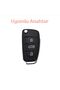 Audi A1 A3 8p 8l A4 A5 B6 B7 B8 A6 A7 C5 C6 4f Q3 Q5 Q7 8v Flip Key Case White/Gray - 2