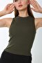 Women's Zero Sleeve Blouse, Ribbed Camisole Blouse Fabric - 3