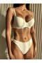 Knitted Patterned Light Support Bra Set (627t) - 2