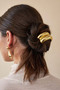 Gold Color Metal Detailed Rubber Buckle