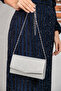 Women's Silver Silvery Mini Box Shoulder Evening Dress Bag - 4