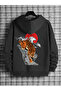 Men's Black Hooded Sweatshirt Autumn Winter Season