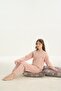 Girl's Long Sleeve Powder Pajama Set C0T3N7O8 - 7