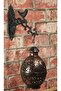 Handmade Brass Bird Wall Hanger, Oxide Black - 2