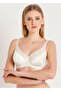 Women's Ecru Tulle Detailed Underwire Gathering Bra 1783