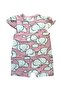 Baby Girl Pink Elephant Patterned Short Sleeve Barbatuse - 2
