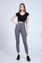Women's Gathering Leggings, Women's Smoked Shiny High Waist and Waist Gathering Leggings - 2