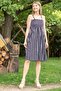 Black and White Patterned Rope Strap Dress - 4