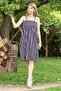 Black and White Patterned Rope Strap Dress - 5