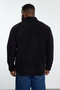 Büyük Beden Siyah Regular/Normal Kesim Dik Yaka Anti-pilling Polar Sweatshirt TMNAW25AO00020 - 5