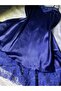 Navy Blue Satin Short Nightgown - Women's Plus Size - 3