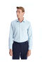 Slim Fit Long Sleeve Dobby Men's Shirt