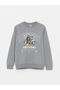 Crew Neck Printed Long Sleeve Boys' T-Shirt