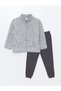 Stand Collar Baby Boy Cardigan and Pants Set of 2
