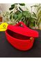 Jute Wicker Basket with Oval Lid, Organizer, 30X20X10. - 3