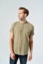 Organic Judge Collar Full Patch Short Sleeve Khaki Shirt - 2