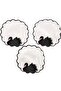 6 Pieces Linen Fabric Embroidered Sequin Embroidered Coffee Side Cocktail Presentation Napkin & Coasters - 2