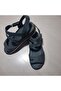 100% Genuine Leather Inside and Out, Smoked Color, Wedge Heel, Light Sole, Velcro Sandals.