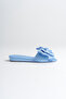 Satin Bow Detailed Bridal Slippers - 8