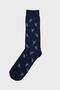 Unisex Navy Blue Planet Car Astronaut Patterned Colorful Socks 3-Piece - 4