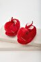 Red Animal Silent Sole Slippers Plush Home Shoes with Rabbit Figure (EYE VIDEO EMBROIDERED LIKE WHAT) - 5