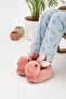 Powder Animal Silent Sole Panduf Plush Home Shoes with Rabbit Figure (THE EYE IS EMBROIDERED LIKE THE VIDEO) - 2