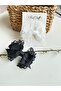 Black and Ecru Lace Laced 2-Piece Clip Buckle