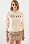Colorful Heart Printed Women's Sweatshirt Mbhs007 - Three Thread Raster - 3