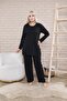 Wide Fit Mother's Set Winter Long Sleeve Large Size Pajamas Set Double Set