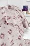 100% Cotton Moly Beige Purple Pique Double - 200X230 cm - 2