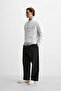 Men's Oversize Sweatshirt Life Story Printed White – Crew Neck, 3 Thread Rastering - 4