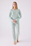 New Season Long Sleeve Women's Pajama Set with Wide Size Options - 2