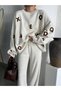 Women's Knitwear Pants Sweater Stylish Set