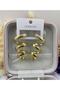 UNTARNED IMPORTED STEEL LARGE HELEZON CURLY EARRING - 2
