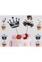 Black Young Girl Ballerina Cake Picks 12 Pieces Cake Decorations and Cupcake Cookie Toppings - 2