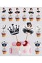 Black Young Girl Ballerina Cake Picks 12 Pieces Cake Decorations and Cupcake Cookie Toppings