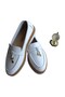 Real Leather White Casual Women's Shoes - 3