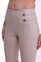 Thermal Push Up Women's Leather Leggings with Waist Detail and Thick Fur Inside - 3