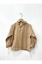 Organic Hakim Yaka Muslin Shirt Dark Beige Color