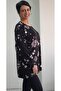 Black Plum Floral Combed Viscose T-Shirt - 4