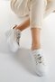 White Women's Skin Stoned Laced Orthopedic Sports
