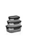 Quick Full Vacuum Locked Leak Proof Storage Container Set 3 Pieces (500 ML + 1000 ML + 1700 ML) - 2