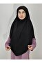 Souffle Ready Tied Large Scarf Suitable for Hijap Hajj Umrah Sandy Fabric Black Color
