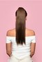 Chocolate Brown Ponytail Hair Extension - Blow Dryer Applicable Hairpiece Hair - 2