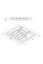 64X49 cm Gray Spoon Holder - Drawer and Organizer S-2288 - 3
