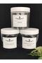 Transparent Glass Appearance Plastic 3-Piece Mica Jar Set Cotton-ear cotton-make-up removal cotton - 2